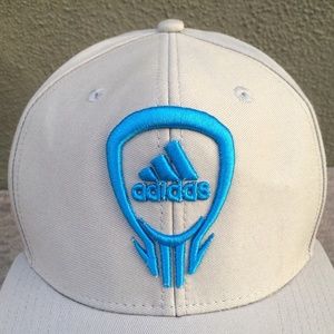 Adidas Lacrosse Gray Blue Embroidered Baseball Cap